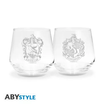   Harry Potter - Hollóhát és Hugrabug címeres 2 darabos pohár szett (300 ml)