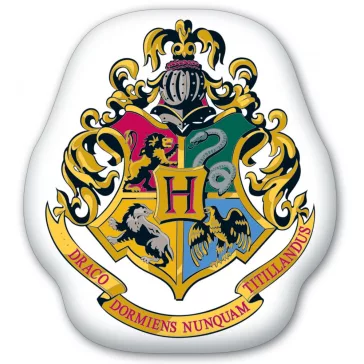   Harry Potter – Roxfort címeres formapárna, díszpárna 35x37cm