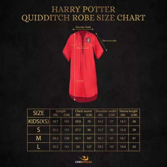Harry Potter - Griffendél kviddics talár S Harry Potter - Griffendél kviddics talár S