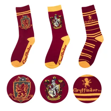 Harry Potter – Griffendél 3 db-os zokni szett 35/45