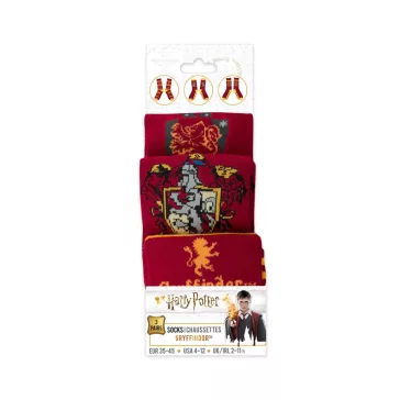 Harry Potter – Griffendél 3 db-os zokni szett 35/45