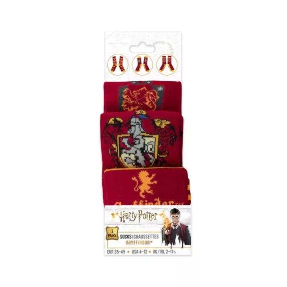 Harry Potter – Griffendél 3 db-os zokni szett 35/45