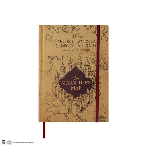 Harry Potter - Tekergők Térképe jegyzetfüzet kis térképpel Harry Potter - Tekergők Térképe jegyzetfüzet kis térképpel