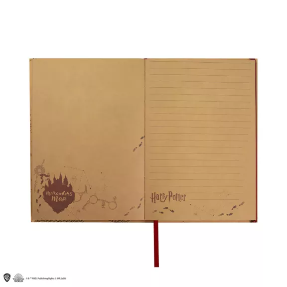 Harry Potter - Tekergők Térképe jegyzetfüzet kis térképpel Harry Potter - Tekergők Térképe jegyzetfüzet kis térképpel