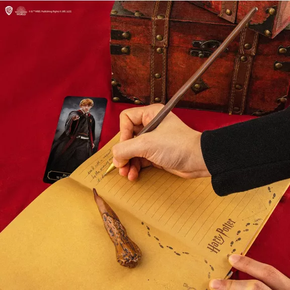 Harry Potter - Ron Weasley varázspálca toll tartóval és lentikuláris könyvjelzővel