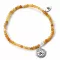 Harry Potter - Időnyerő 925-ös sterling ezüst charm karkötő narancssárga kristályokkal