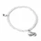 Harry Potter - Aranycikesz 925-ös sterling ezüst charm karkötő fehér kristályokkal