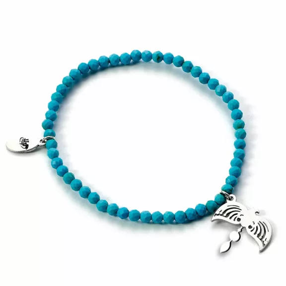 Harry Potter - Hollóháti diadém 925-ös sterling ezüst charm karkötő kék kristályokkal Harry Potter - Hollóháti diadém 925-ös sterling ezüst charm karkötő kék kristályokkal