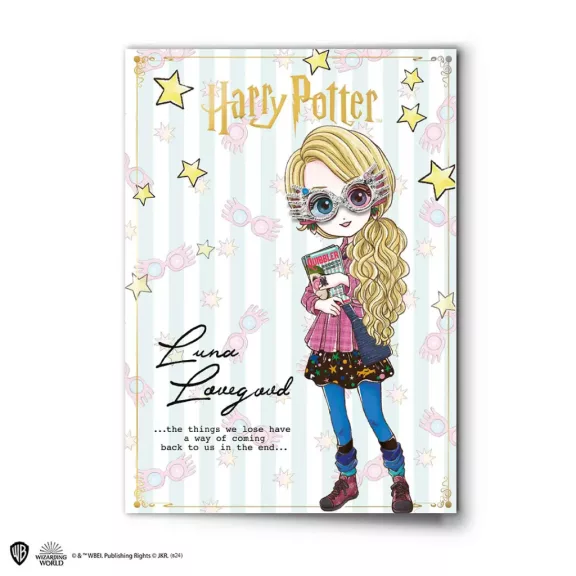 Harry Potter - Luna Lovegood üdvözlőkártya kitűző Harry Potter - Luna Lovegood üdvözlőkártya kitűző