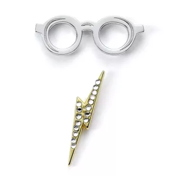 Harry Potter - Szemüveg és villám kitűző