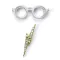 Harry Potter - Szemüveg és villám kitűző