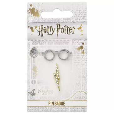 Harry Potter - Szemüveg és villám kitűző