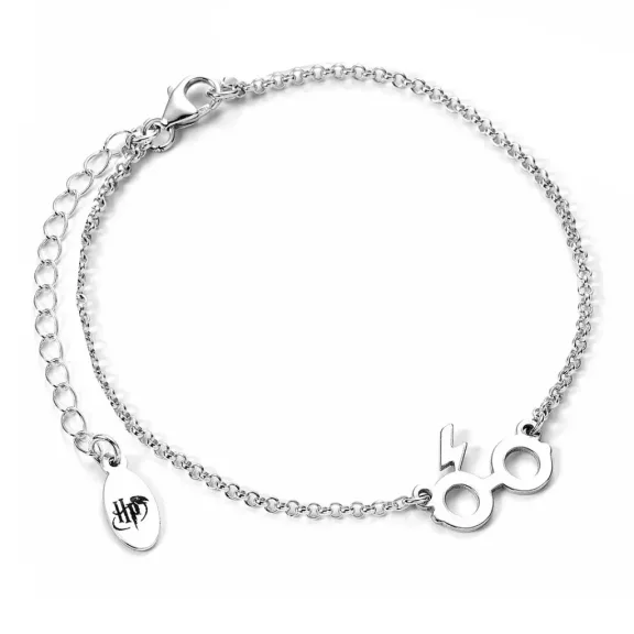 Harry Potter - Szemüveg és villám 925-ös sterling ezüst charm karkötő Harry Potter - Szemüveg és villám 925-ös sterling ezüst charm karkötő