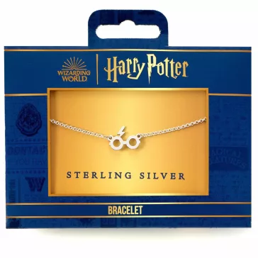   Harry Potter - Szemüveg és villám 925-ös sterling ezüst charm karkötő