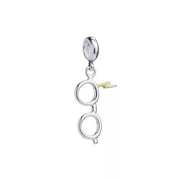Harry Potter - Szemüveg és villám 925-ös sterling ezüst csúszó charm Harry Potter - Szemüveg és villám 925-ös sterling ezüst csúszó charm