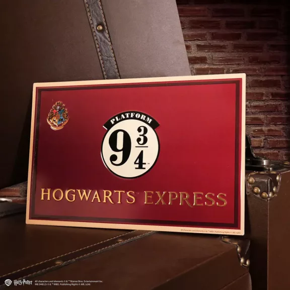 Harry Potter - 9 és 3/4. vágány alumínium dekorációs tábla Harry Potter - 9 és 3/4. vágány alumínium dekorációs tábla
