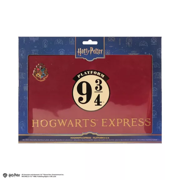 Harry Potter - 9 és 3/4. vágány alumínium dekorációs tábla Harry Potter - 9 és 3/4. vágány alumínium dekorációs tábla